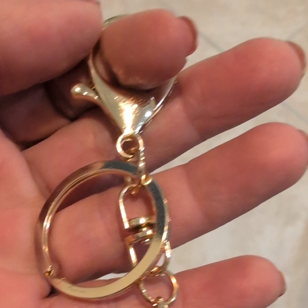 Green Butterfly Keychain / Bag Charm with Gold Accents 🦋🦋 - Picture 2 of 5